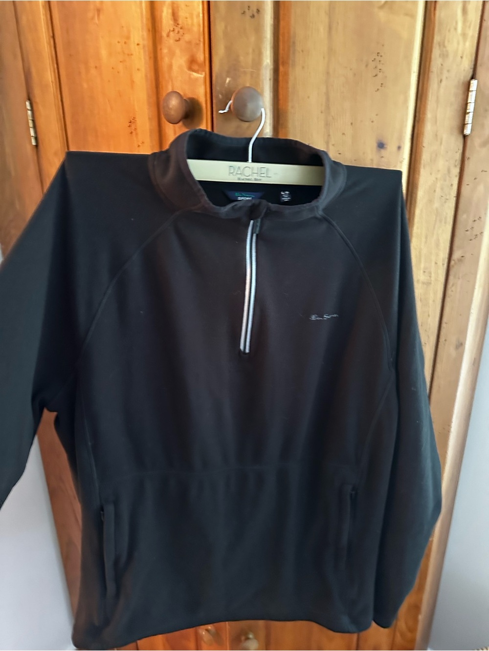 Ben Sherman Black Quarter-Zip Pullover fleece Jacket